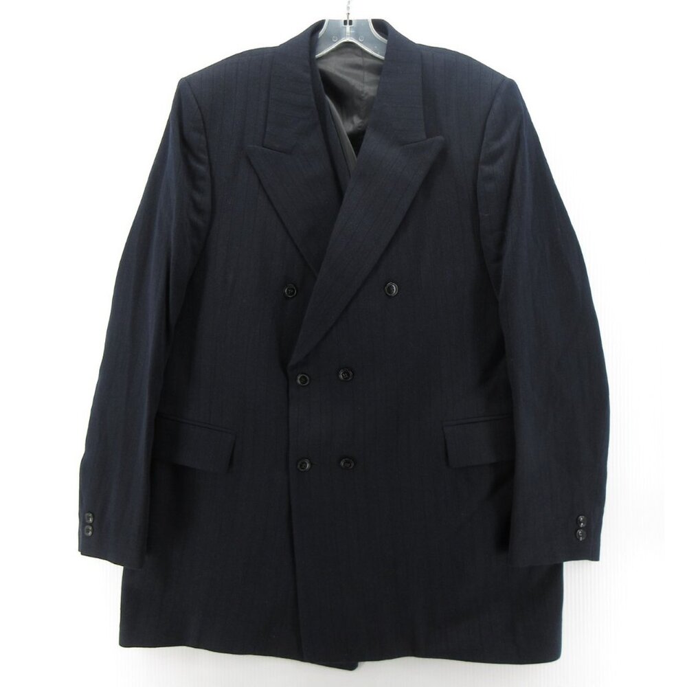 Singer Suit 44 Short Wool 2-Piece Blazer Waistcoat Vest Pinstripe Mobster